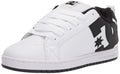 DC mens Court Graffik Casual Skate Shoe, White/Black/Black, 11.5 US