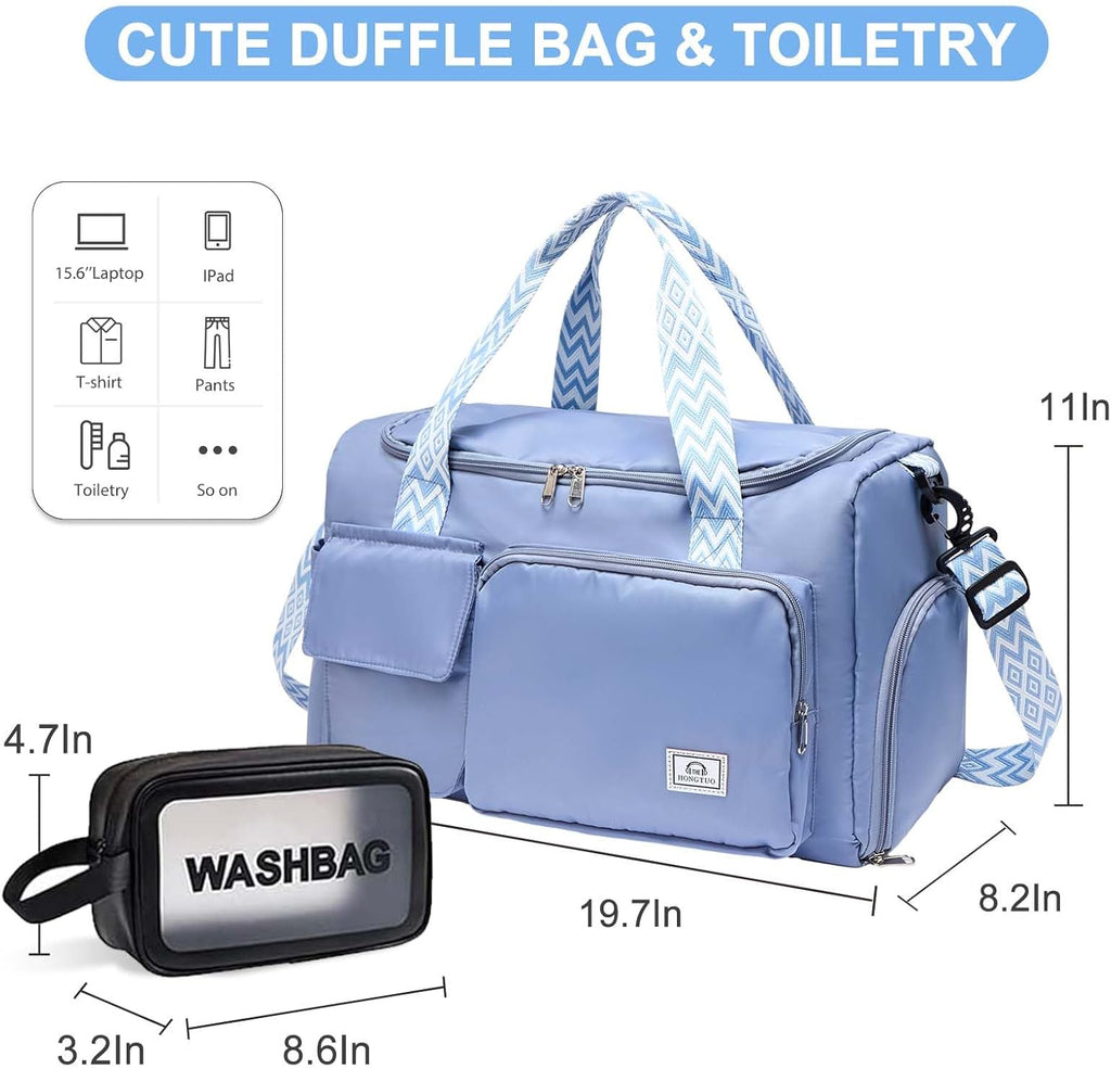 Skiennix Small Gym Bag - Stylish Travel Duffle with Shoe Compartment | Perfect for Weekend Getaways