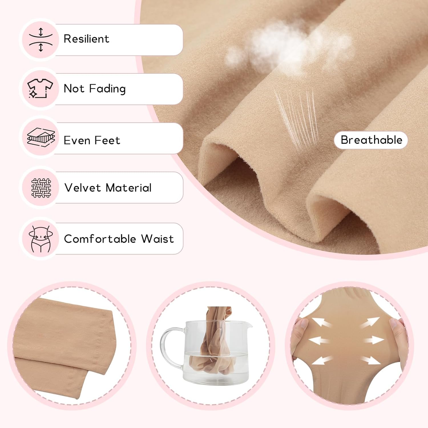 American Trends Toddler Ballet Tights - Soft & Versatile 6-Pack for Girls Ages 1-14 | Perfect for Dance & Daily Wear