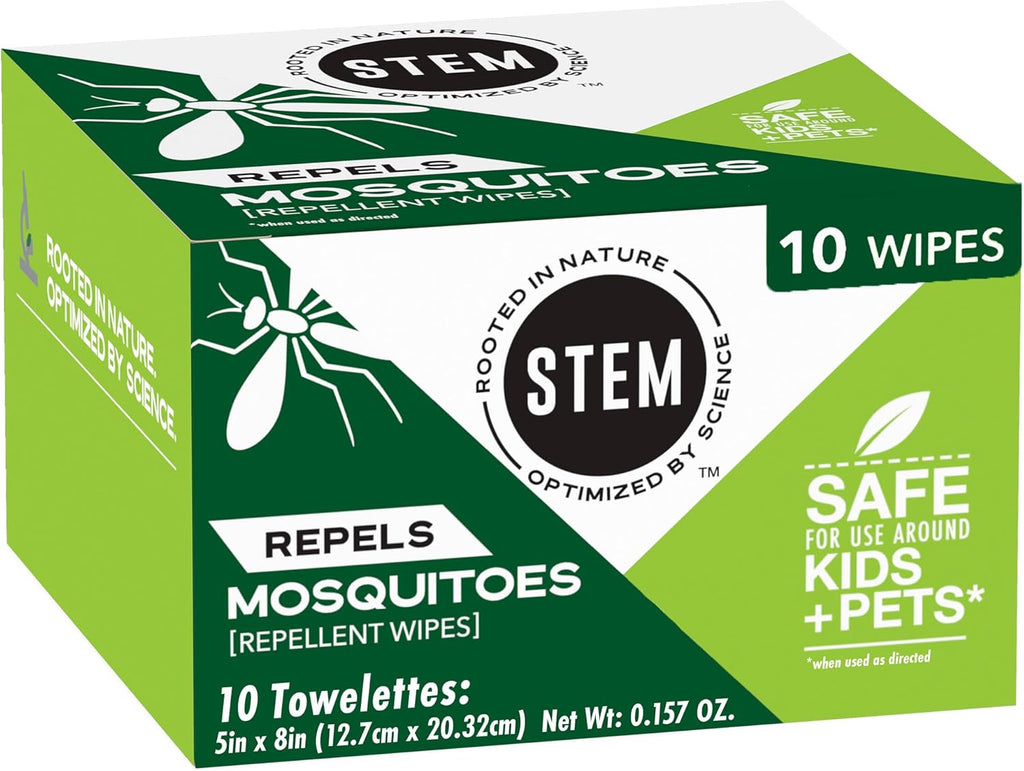 Skiennix Mosquito Repellent Wipes - Natural Botanical Extracts | 10 Wipes Per Pack