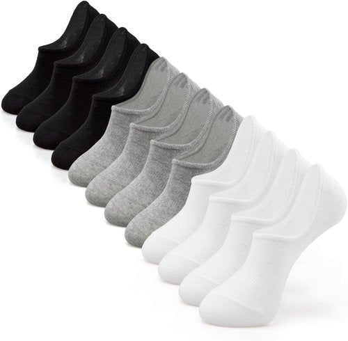 IDEGG No Show Socks for Men - Low Cut Ankle Athletic Socks with Non-Slip Grip | Comfortable Fit