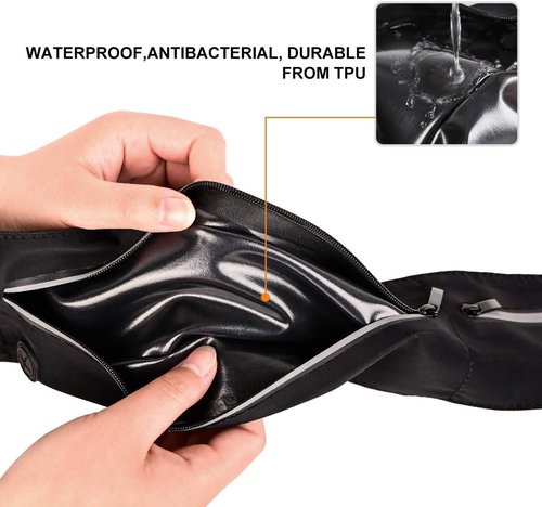 GUZACK Slim Running Belt - Ultra-Light Waterproof Waist Pack for Phones Up to 6.8'' | Reflective Design