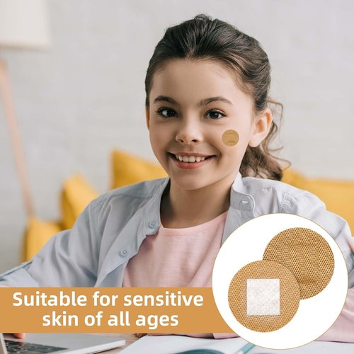 300pcs Round Spot Bandages - Skin-Friendly Elastic Fabric Adhesive for Sensitive Skin | 0.87in