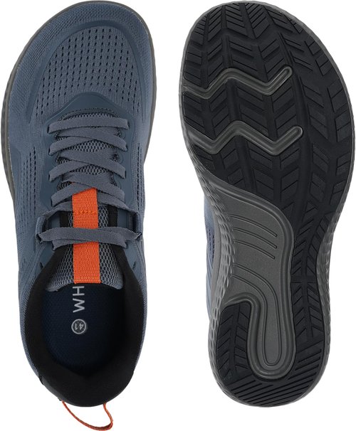 WHITIN Men's Barefoot Running Shoes Width Transitional Minimalist Wide Toe Box Size 11 Zero Drop Rubber Outsole Sneakers Tennis Dark Grey 45