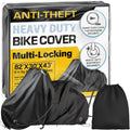 Skiennix Waterproof Bicycle Cover - Heavy Duty Ripstop Fabric for 1 or 2 Bikes | Anti-Theft Lock Holes