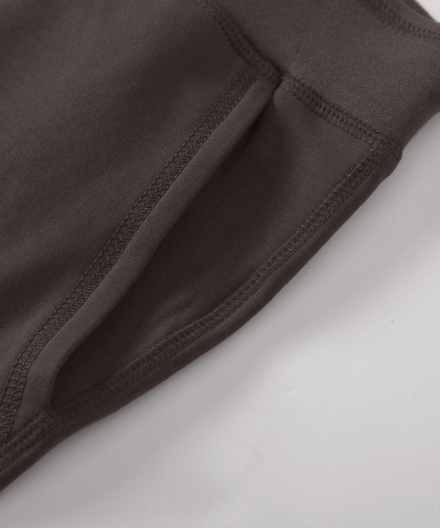 Weintee Women's Petite Cotton Sweatpants with Pockets L Brown