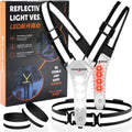Skiennix LED Reflective Vest - High Visibility Light-Up Running Gear | USB Rechargeable & Adjustable for All Ages