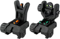 ZBULAR Fiber Optic Sights - Flip Up Front & Rear Backup Sights with Green & Red Dots