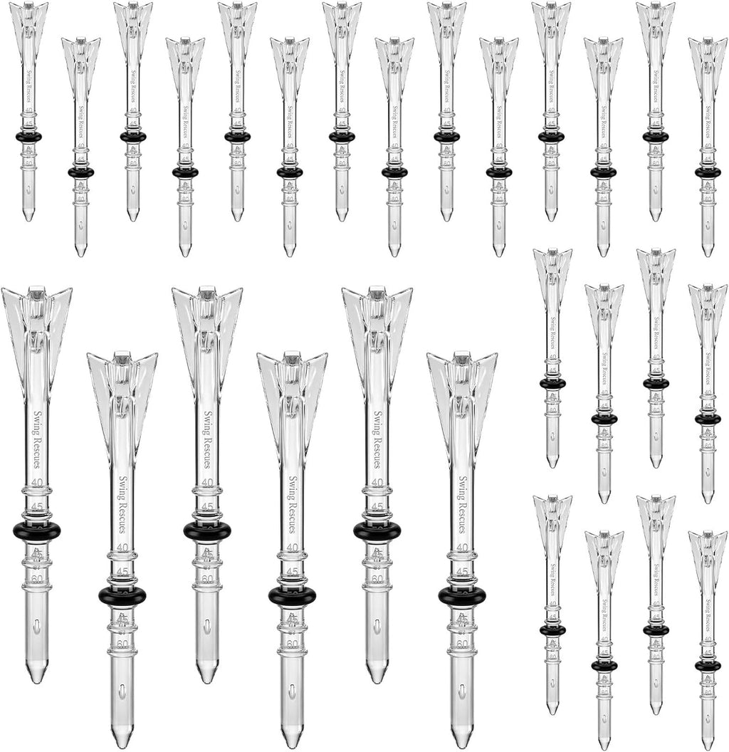 Skiennix 100 Pcs Golf Tees - 4 Prong Anti-Slip Design for Enhanced Stability | Adjustable 3-1/4" Size