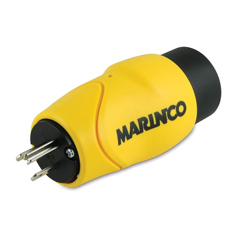 Marinco Shore Power Straight Adapters 30A 125V to 15/20A 125V – Dock Side to Boat Side
