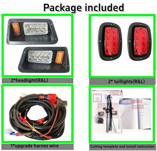 Golf Cart LED light compatible with Yamaha G14, G16, G19, G22 Golf Cart LED Headlight and Tail Light Kit