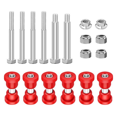Forccord EZGO TXT Spring Bushing Kit With Screw Nut Fits for 1994-Up EZGO TXT/Medalist and 1981-Up Club Car DS Golf Cart Rear Leaf Spring Polyurethane Bushing and Sleeves Replacement 70289G01 70291G02