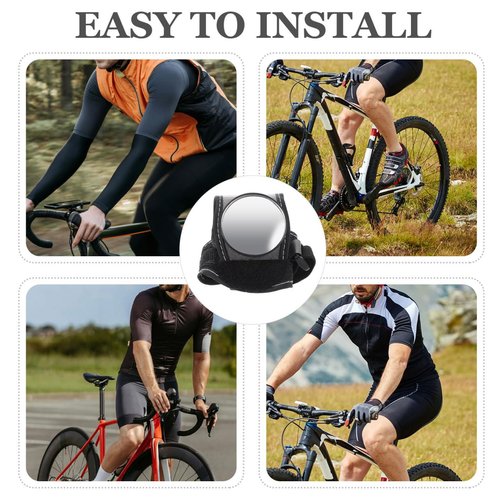 Totority Wearable Cycle Wrist Mirror - Comfortable Nylon Rearview Mirror for Biking Enhanced Safety and Wide Angle Visibility
