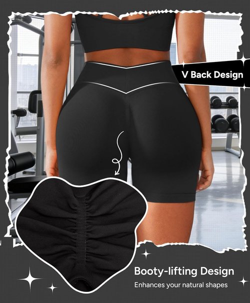 BRXL Scrunch Butt Lifting Shorts - Seamless High Waist 5" Compression Spandex for Women | Gym Workout