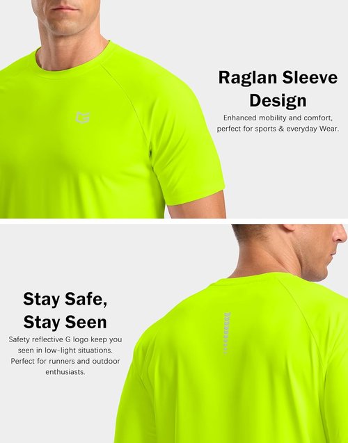 G Gradual Men's Athletic Workout T-Shirts - Moisture-Wicking Short Sleeve Performance Tee for Gym & Running