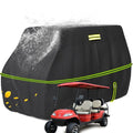 moveland 6 Passenger Golf Cart Cover Heavy Duty 600D Polyester All Weather Fits for Most 4+2 Yamaha EZGO Club Car Honda(Black, 138 x 48 x72 inch)