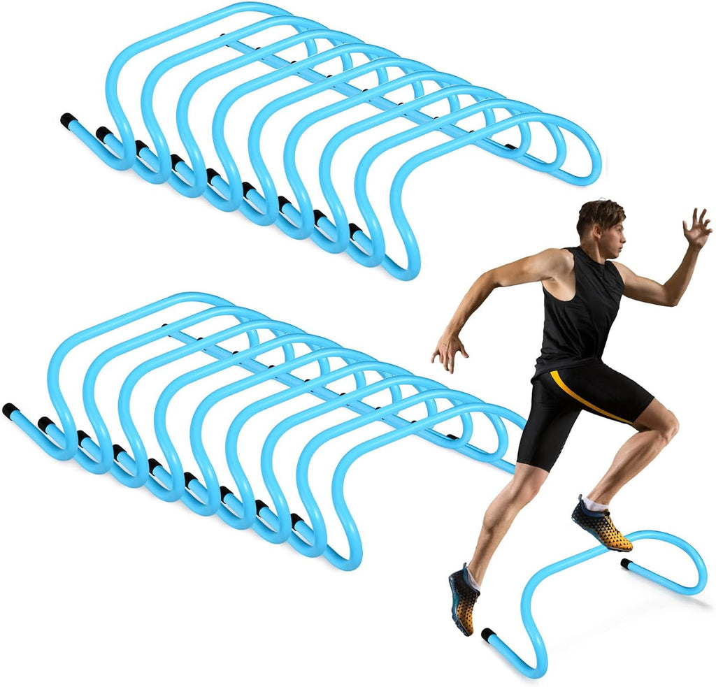 Wettarn 18 Pcs 6" Speed Training Hurdles - Durable Agility Equipment for Athletes | Soccer & Basketball