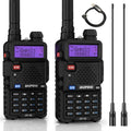 BAOFENG UV-5G (UV-5X) GMRS Handheld Radio, Long Range Rechargeable Two Way Radio for Adults NOAA Weather Receiver & Scanner, with Two 15.5" High Gain Antenna & Programming Cable Support Chirp, 2 Pack