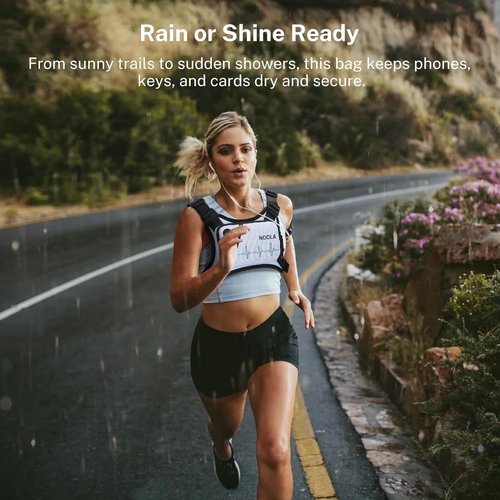 NOOLA Running Chest Pack - Lightweight Reflective Vest for Men & Women | Ideal for Jogging & Cycling, White