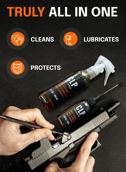 Gun Cleaner and Lubricant Kit - 3-in-1 Protectant with 5 Oz Spray & 50 Pcs Cleaning Patches