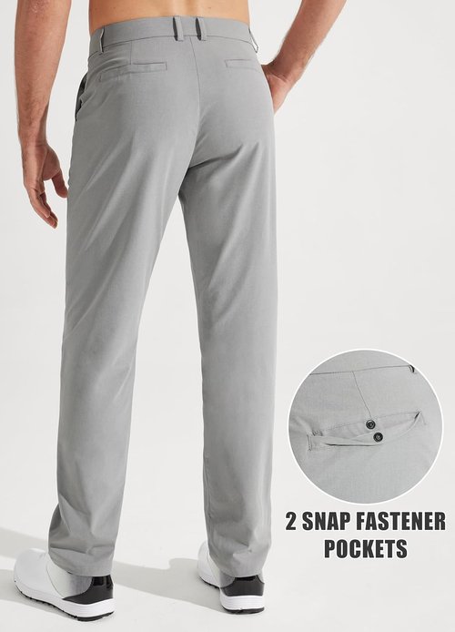 Libin Men's Golf Pants - Quick Dry Lightweight Stretch Trousers | Casual Work Dress Pants with Pockets (30"/32"/34")