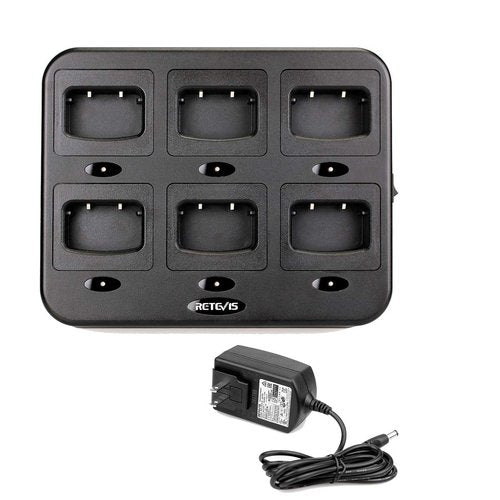 Retevis H-777 H-777H Six-Way Charger Compatible with Retevis H-777 H-777H H777D Baofeng BF-888S BF-88ST (Not for H-777S) Two Way Radio and Battery, Multi Unit Walkie Talkie Charger (1 Pack)