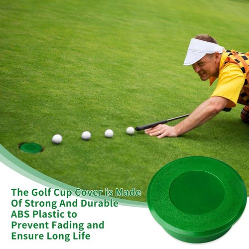 joaoxoko Golf Cup Cover for Golf Course Hole.Golf Hole for Putting Green Cover for Backyard Practice Putting Green Hole, ABS Hole Cup Covers Comply with USGA Regulations (4)