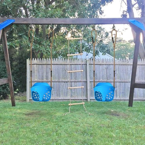 BeneLabel Toddler Swing Seat - 600 LB Weight Capacity, Adjustable Height 4.2 to 6.7 FT | Cute Elephant Design