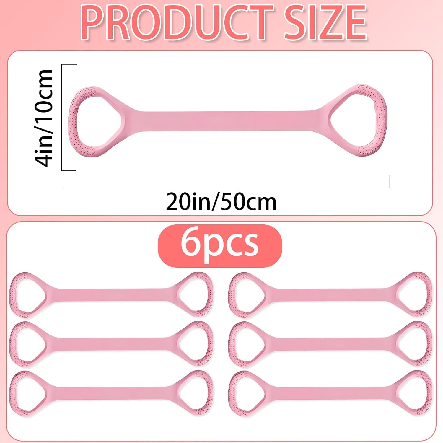Skiennix 6 Pcs Figure 8 Resistance Bands - Versatile Yoga & Pilates Equipment for Full-Body Workouts