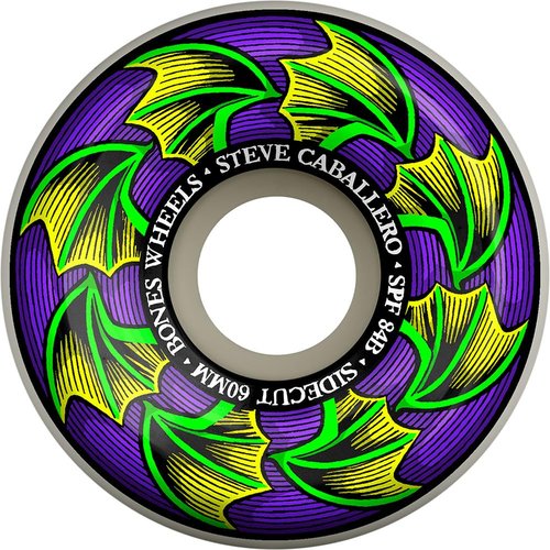 Bones Wheels SPF Steve Caballero Bat Wings 84B / 104A Skateboard Wheels, 60mm, P5 Sidecut