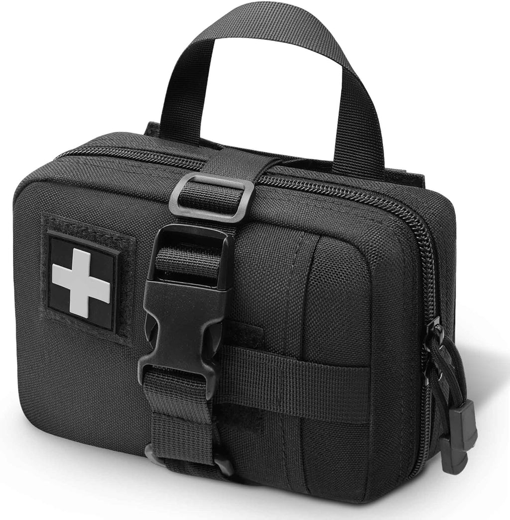 Skiennix Tactical Molle Rip Away IFAK Pouch - Compact Medical Utility Belt Pouch for EMTs