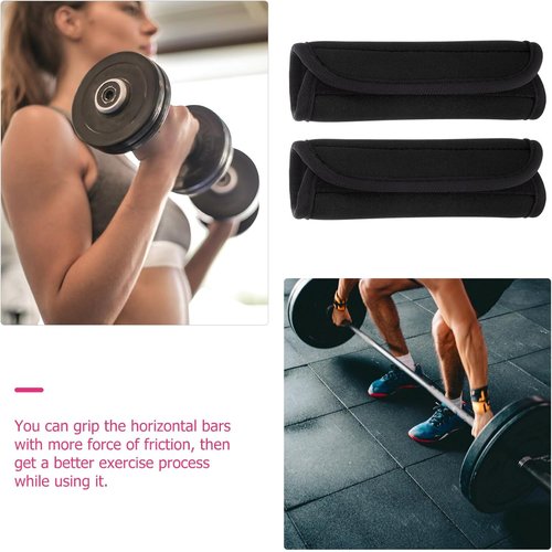 HANABASS Barbell Grips - Thick Pad Handles for Weightlifting | Anti-Slip Cushion for Powerlifting