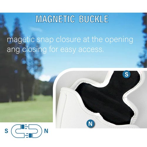 Wshxjzyay Leather Mallet Putter Headcover, Center Shafted Mallet Putter Cover with Magnetic, for Men Women Golf Enthusiast