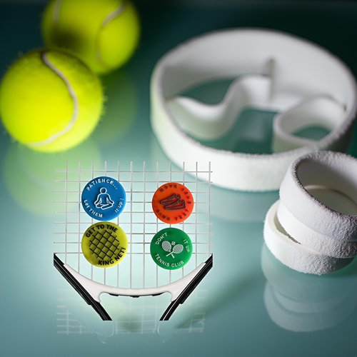 4 Pcs Spicy/Aggressive Reminder to Keep You On Your Tennis Game- Tennis Vibration Dampener,Racket Dampener to Reduce Vibration,Relieve Symptoms of Injury,The Best Tennis Gift for Every Player and Team