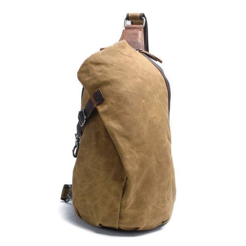 Lmagice Men's Sling Backpack Waxed Canvas Crossbody Bag Casual Daypacks
