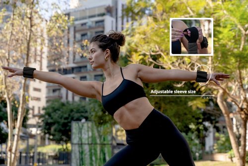 GAOS Wrist & Ankle Weights for Women - Wearable Weighted Bangles for Pilates, Yoga, Walking & Strength Training,Adjustable Fit, Soft Silicone Anti-Slip Design - 2 lbs Pair (Set of 2).