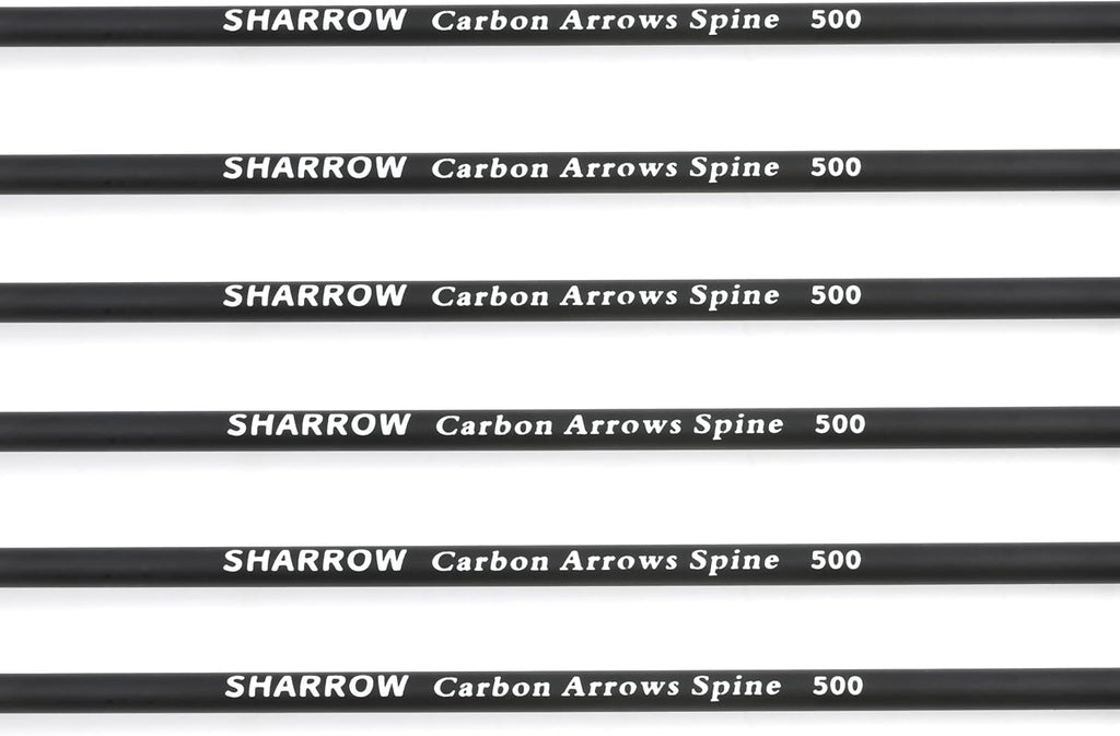 ZSHJGJR Carbon Archery Arrows - 30 Inch with 4” Turkey Feathers for Compound & Recurve Bows | 6/12 Pack