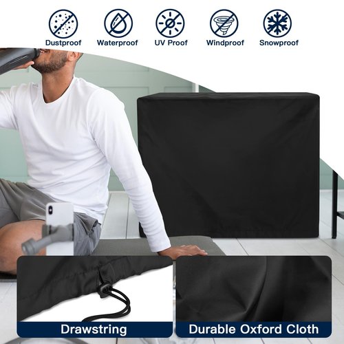 Xxerciz Dumbbell Rack Cover Dust Cover Compatible with Marcy & Cap Barbell Two Tier Dumbbell Rack, Lightweight Waterproof Anti-scratch Protective Barbell Cover Case for Home Gym