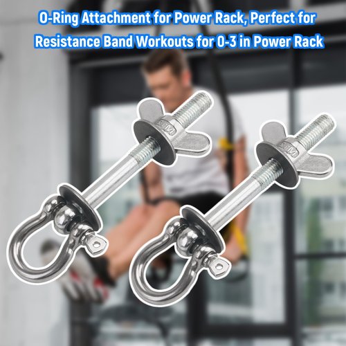 GGTE Band Pegs for Power Rack, Power Rack Attachments for Resistance Bands, O-Ring Attachment for Power Rack, Do Allkinds of Resistance-Band Workouts with Powerrack (2 Pack)