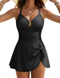 Blooming Jelly Women's One Piece Swimsuit - Tummy Control Criss Cross Design | Push Up Ruched Swim Dress 2026