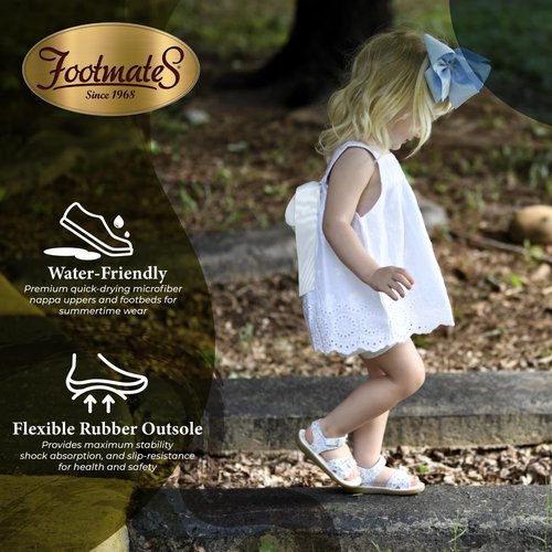 FOOTMATES Waterproof Sandals for Kids - Slip-Resistant, Non-Marking Outsoles | Eco-Friendly Design