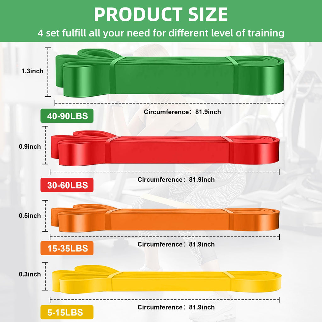 Resistance Bands,Exercise Bands,Workout Bands,Resistance Bands Set for Legs,Pull Up Bands,Stretch Bands for Exercise,Muscle Training, Physical Therapy, Shape Body, Men Women