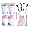 Knee Pads for Kids Elbow Padds Wrist Guards with Drastring Bag Adjustable Protective Gear Set for Girls Boys 3-8 Years Roller Skating Bike