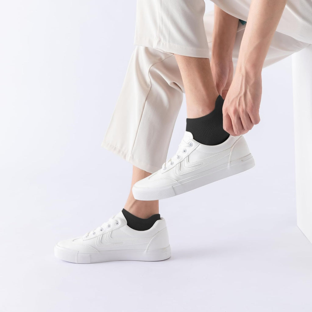 ACCFOD Women's Athletic Ankle Socks - Low Cut with Tab - 6 Pairs for Comfort & Performance