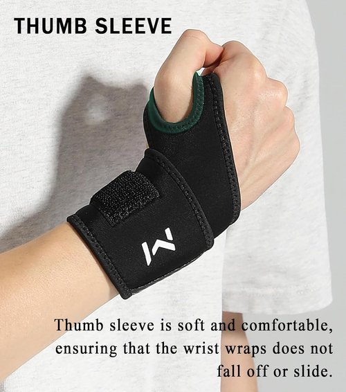 1Pair TFCC Wrist Brace with 1Pair Wristbands, Wrist Support for Tendonitis, Strain, Pain Relief, Adjustable Wrist Wrap for Sports, Tennis, Golf, Weightlifting (Black)