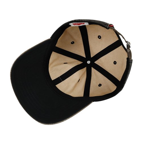 Washed Denim Baseball Hat, Black, One Size