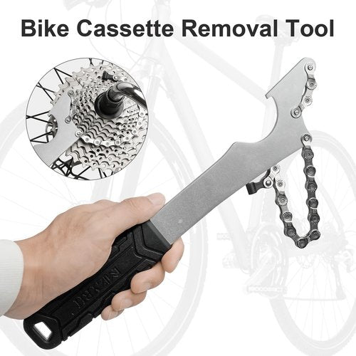 MZYRH Bike Cassette Removal Tool, Bicycle Sprocket Remover Wrench (Black, B)
