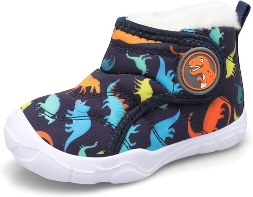 LeIsfIt Toddler Boots Girls Boys Wide Winter Boots Cozy Fleece Winter Shoes Indoor Outdoor Warm Shoes