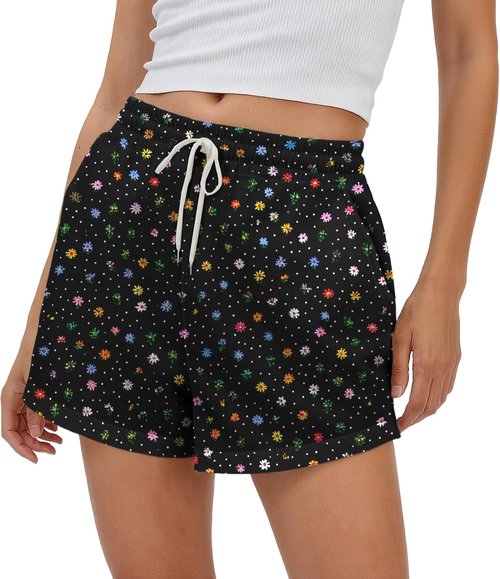 Domirica Women's Athletic Sweat Shorts - Elastic Waist, Trendy Baggy Design with Pocket | Comfortable Streetwear