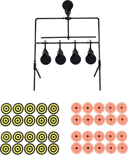 KNINE OUTDOORS Shooting Target - Resetting Airsoft & Rimfire Target for .22/.177 Caliber Guns